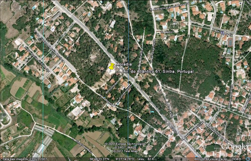 Segunda planta de localização da moradia